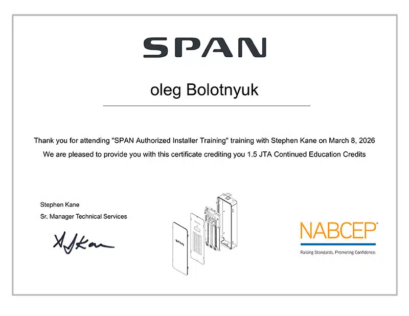 SPAN certification